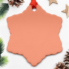 True Peach Color Ornament (snowflake) by SpinnyChairDesigns