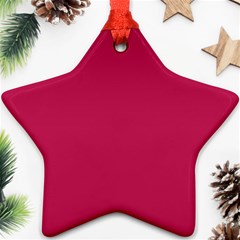 Rose Red Color Ornament (star) by SpinnyChairDesigns