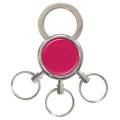 Rose Red Color 3-ring Key Chain by SpinnyChairDesigns