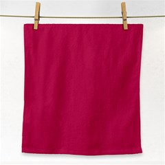 Rose Red Color Face Towel by SpinnyChairDesigns