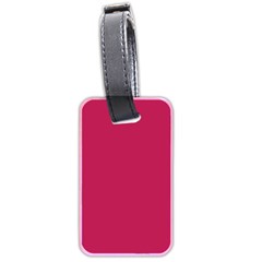 Rose Red Color Luggage Tag (two Sides) by SpinnyChairDesigns