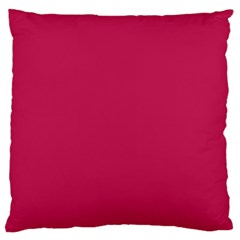 Rose Red Color Large Cushion Case (two Sides) by SpinnyChairDesigns