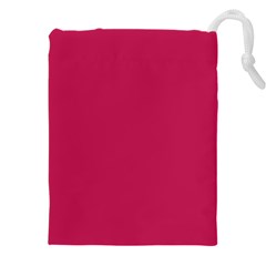 Rose Red Color Drawstring Pouch (5xl) by SpinnyChairDesigns