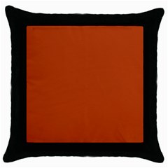 True Rust Color Throw Pillow Case (black) by SpinnyChairDesigns