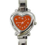 True Rust Color Heart Italian Charm Watch Front