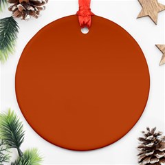 True Rust Color Round Ornament (two Sides) by SpinnyChairDesigns