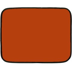 True Rust Color Double Sided Fleece Blanket (mini)  by SpinnyChairDesigns