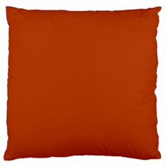 True Rust Color Large Flano Cushion Case (two Sides) by SpinnyChairDesigns