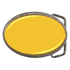 True Saffron Yellow Color Belt Buckles by SpinnyChairDesigns