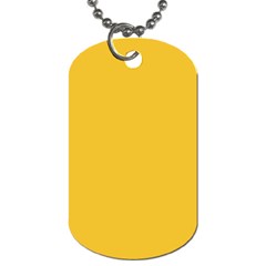 True Saffron Yellow Color Dog Tag (two Sides) by SpinnyChairDesigns