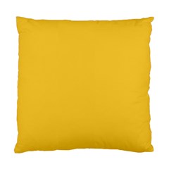 True Saffron Yellow Color Standard Cushion Case (two Sides) by SpinnyChairDesigns