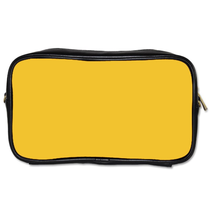 True Saffron Yellow Color Toiletries Bag (Two Sides)