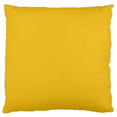 True Saffron Yellow Color Standard Flano Cushion Case (two Sides) by SpinnyChairDesigns