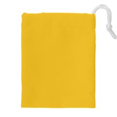 True Saffron Yellow Color Drawstring Pouch (4xl) by SpinnyChairDesigns