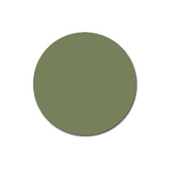 Sage Green Color Magnet 3  (round) by SpinnyChairDesigns