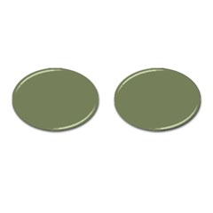 Sage Green Color Cufflinks (oval) by SpinnyChairDesigns