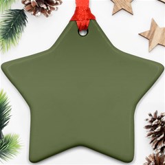 Sage Green Color Star Ornament (two Sides) by SpinnyChairDesigns