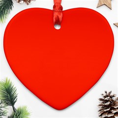 Scarlet Red Color Ornament (heart) by SpinnyChairDesigns