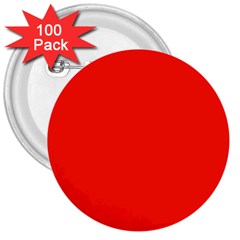 Scarlet Red Color 3  Buttons (100 Pack)  by SpinnyChairDesigns