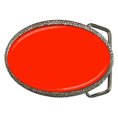 Scarlet Red Color Belt Buckles by SpinnyChairDesigns