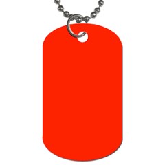 Scarlet Red Color Dog Tag (two Sides) by SpinnyChairDesigns