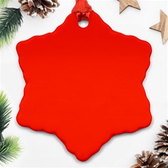 Scarlet Red Color Ornament (snowflake) by SpinnyChairDesigns