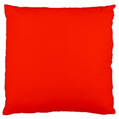 Scarlet Red Color Standard Flano Cushion Case (one Side) by SpinnyChairDesigns