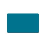 True Teal Blue Color Magnet (Name Card) Front