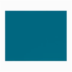 True Teal Blue Color Small Glasses Cloth (2 Sides) by SpinnyChairDesigns