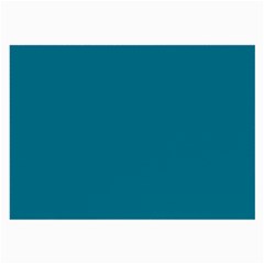 True Teal Blue Color Large Glasses Cloth (2 Sides) by SpinnyChairDesigns