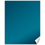 True Teal Blue Color Canvas 11  x 14  10.95 x13.48  Canvas - 1