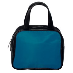 True Teal Blue Color Classic Handbag (one Side) by SpinnyChairDesigns