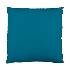 True Teal Blue Color Standard Cushion Case (two Sides) by SpinnyChairDesigns