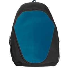 True Teal Blue Color Backpack Bag by SpinnyChairDesigns