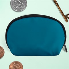 True Teal Blue Color Accessory Pouch (large) by SpinnyChairDesigns