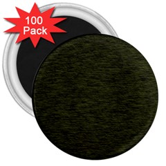 Army Green Color Textured 3  Magnets (100 pack)