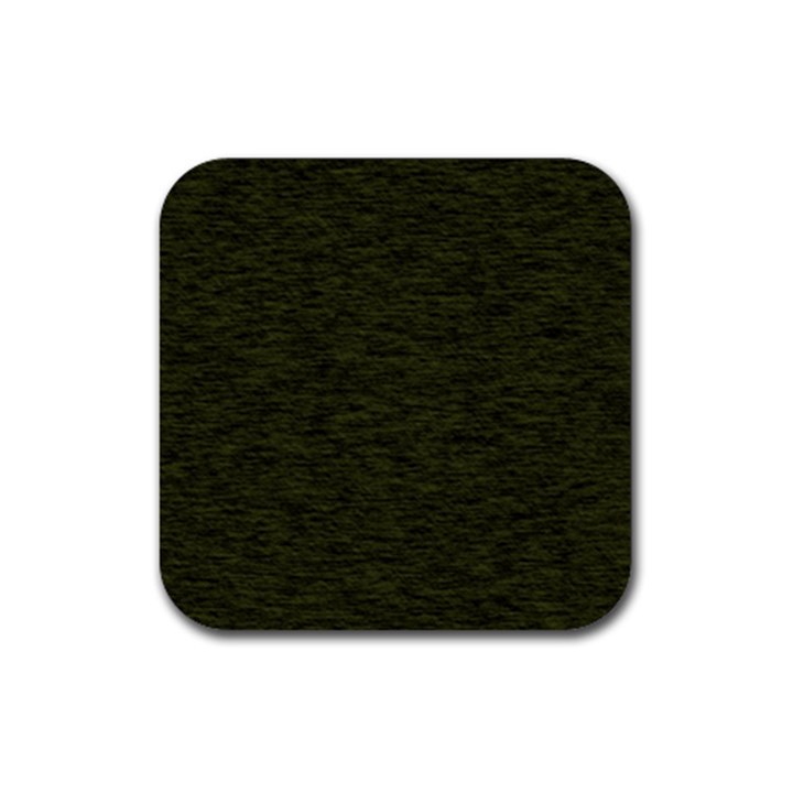 Army Green Color Textured Rubber Coaster (Square) 