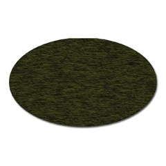 Army Green Color Textured Oval Magnet