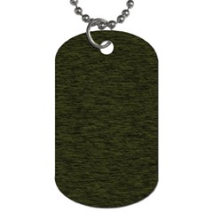 Army Green Color Textured Dog Tag (Two Sides)