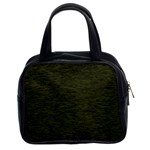 Army Green Color Textured Classic Handbag (Two Sides) Front