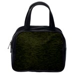 Army Green Color Textured Classic Handbag (Two Sides) Back