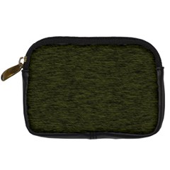 Army Green Color Textured Digital Camera Leather Case