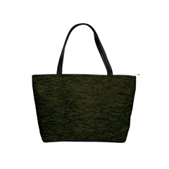 Army Green Color Textured Classic Shoulder Handbag