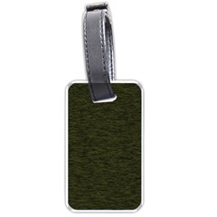 Army Green Color Textured Luggage Tag (one Side) by SpinnyChairDesigns