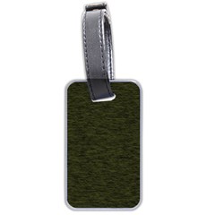 Army Green Color Textured Luggage Tag (two Sides) by SpinnyChairDesigns