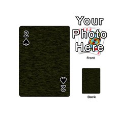 Army Green Color Textured Playing Cards 54 Designs (Mini)