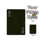 Army Green Color Textured Playing Cards 54 Designs (Mini) Front - Spade2