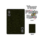 Army Green Color Textured Playing Cards 54 Designs (Mini) Front - ClubK