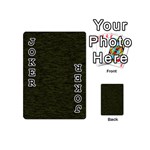 Army Green Color Textured Playing Cards 54 Designs (Mini) Front - Joker1