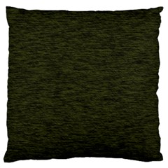 Army Green Color Textured Large Cushion Case (one Side) by SpinnyChairDesigns